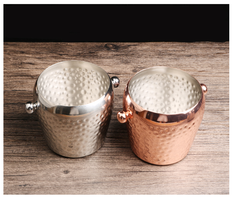 Thùng đá inox 304 thùng đá mạ vàng thùng rượu vang thùng rượu vang thùng đá thùng nhỏ thùng rượu sâm banh ly uống whisky