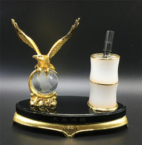  Dazhan Hongtu Jade eagle Crystal globe high-end pen holder Business office gifts Corporate meeting custom gifts