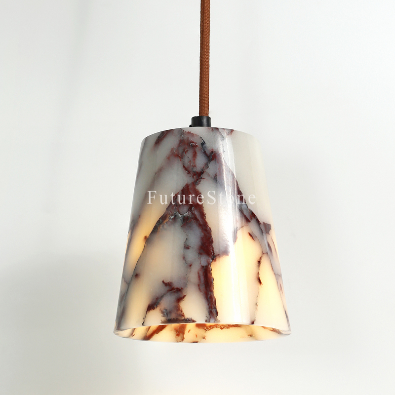 American-Style Natural Marble Purple Bedroom Bedside Chandelier, High-End Living Room Foyer Dining Table Island Small Pendant Light American-Style Natural Marble Purple Bedroom Bedside Chandelier, High-End Living Room Foyer Dining Table Island Small Pendant Light