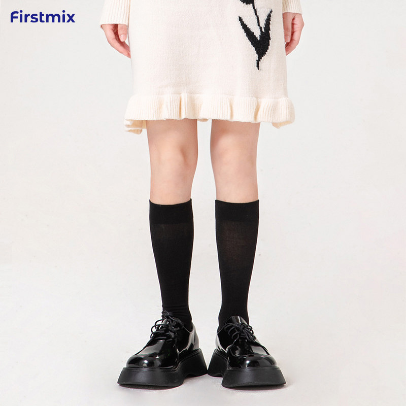 FIRSTMIX Pressure Plastic Leg Socks Black fit leather shoes Socks Ins Chaostocking Sox Net Red Sox Children