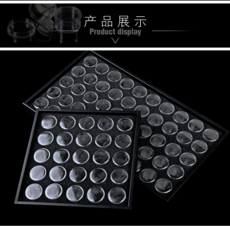 微 25 珞 / 50 格 美甲 钻饰 hộp cung cấp dụng cụ lưu trữ hợp kim - Công cụ Nail vẽ cọ nét