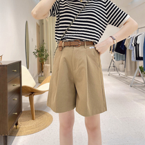 Xiaoxi women wear the same casual suit pants womens high waist shorts summer loose A- shaped five-point pants