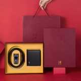 Septwolves, ремень, бумажник, подарочная коробка, высококлассный комплект, подарок на день рождения, из натуральной кожи