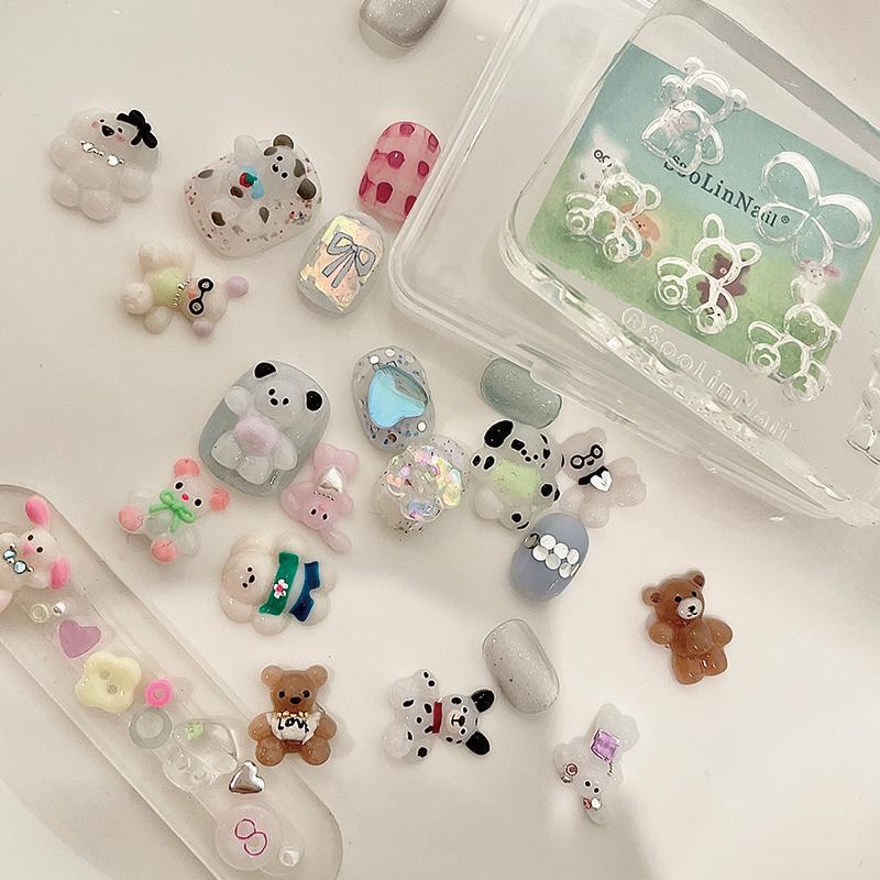 「Soolinnail」Sulin Nail Art Zoo DIY Nail Art Tools Bear and Rabbit Nail Art Tools
