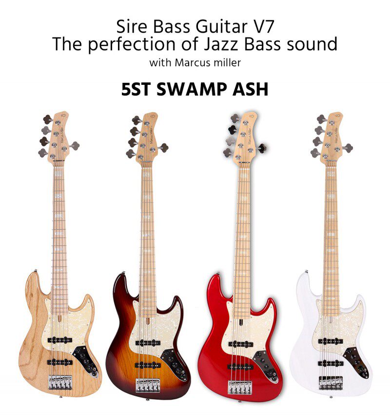 SIRE Marcus Miller V7 ASH 4 5 strings bass 2 generations (multicolor) (new spot)