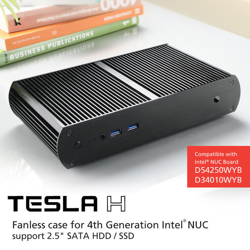 akasa all-aluminum nuc main case inteld54250wyb fanless HTPC small main case 2 5-inch hard drive