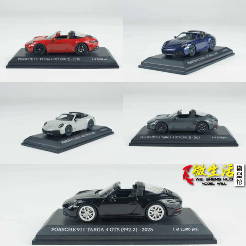 In Stock Mini Diecast 1:64 Porsche 911 992.2 Targa 4 Gts Alloy Minichamps