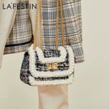 Цепь из жемчуга, небольшая сумка, шерстяное пальто, сумка на одно плечо, 2019, в стиле Шанель