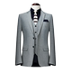 Suit nam phù hợp với màu xám giản dị chuyên nghiệp ăn mặc xu hướng đẹp trai chú rể váy cưới nam phù hợp với mùa thu - Suit phù hợp áo vest nam trung niên Suit phù hợp