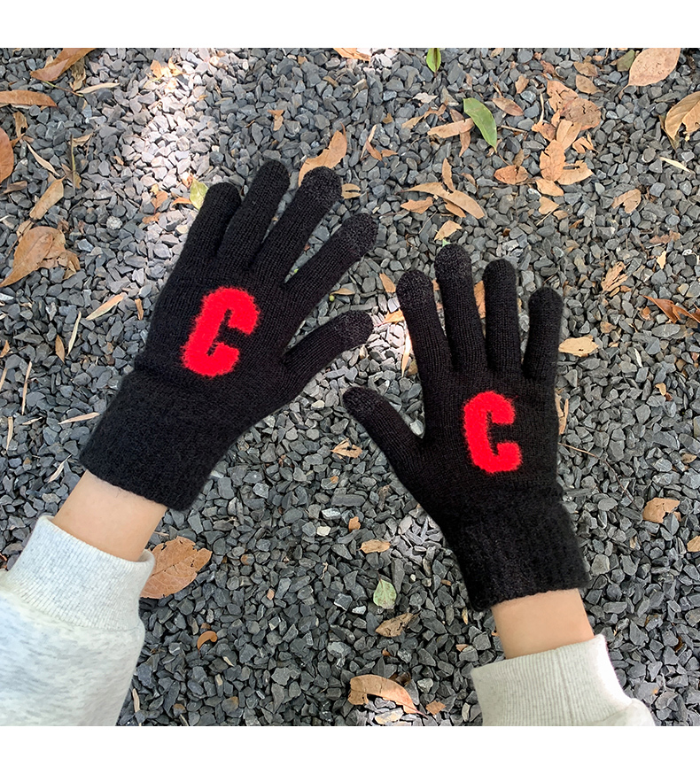 Women's Cute Letter Polyacrylonitrile Fiber Gloves 1 Pair display picture 11