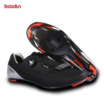 Bodun Riding Shoes Lock Shoe Knob Carbon Fiber Bottom Ultra Light Breathable Botton Professional Road Racing Bike Shoes