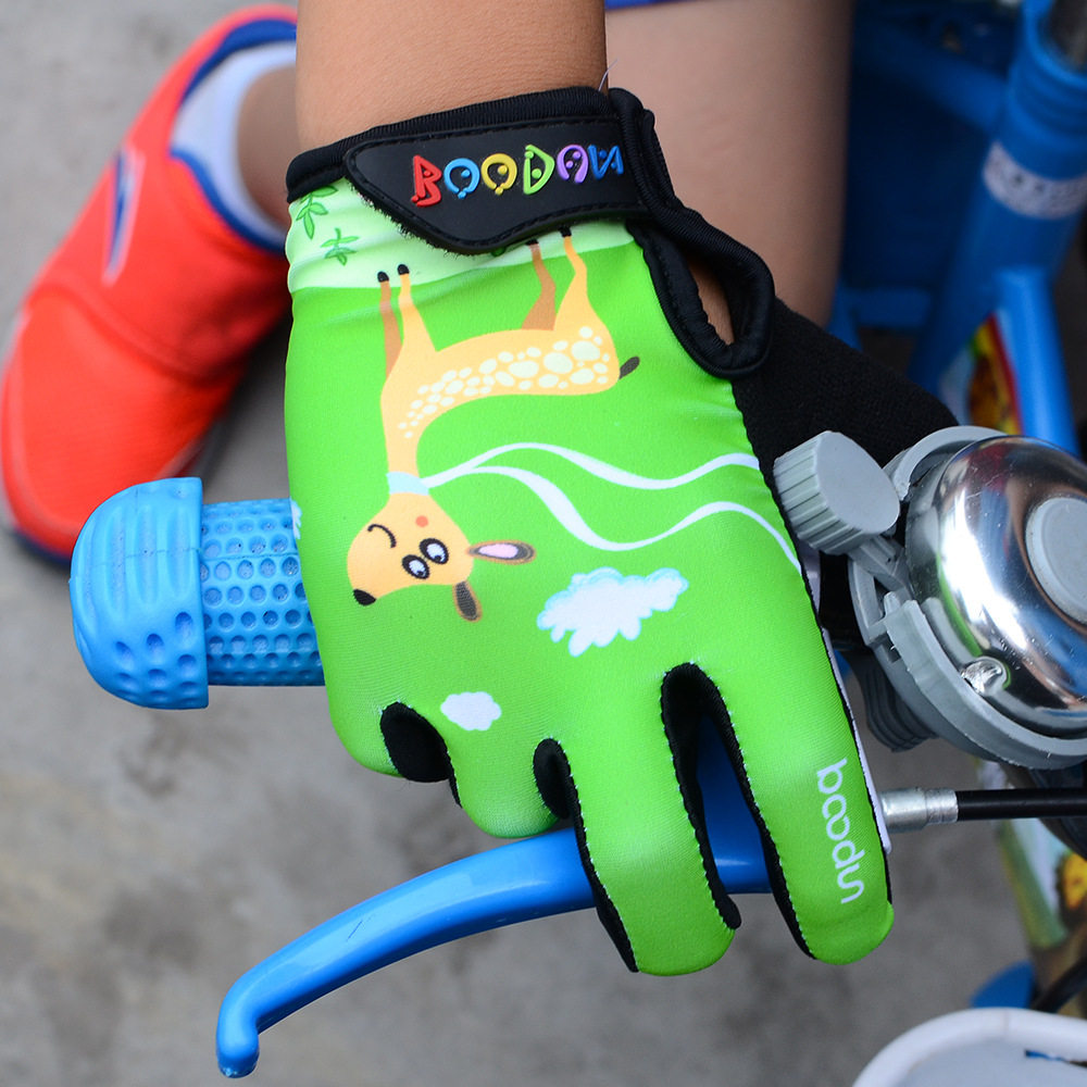 Riding gloves children's bicycle bicycle BOODUN long finger breathable children 4-10 years old unisex balance bike