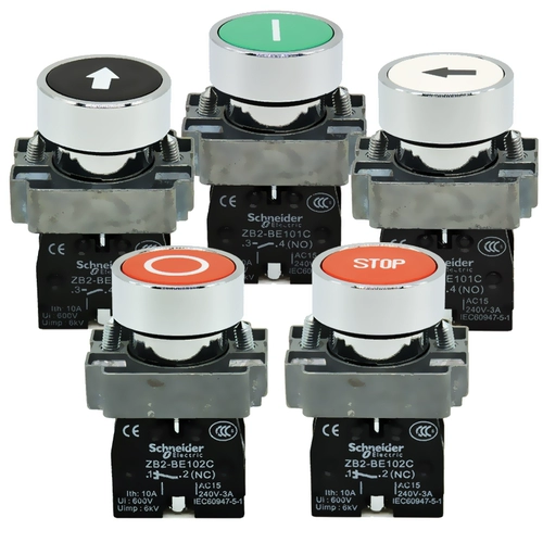 Подлинный переключатель кнопки запуска металла Schneider xb2b2ba31c 42c 51c zb2-be101 102