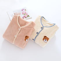 Flnnel Home Clothes Small Costume Winter plus thickening Heat Capture Fittings Costume Single Leisure Outside Wear