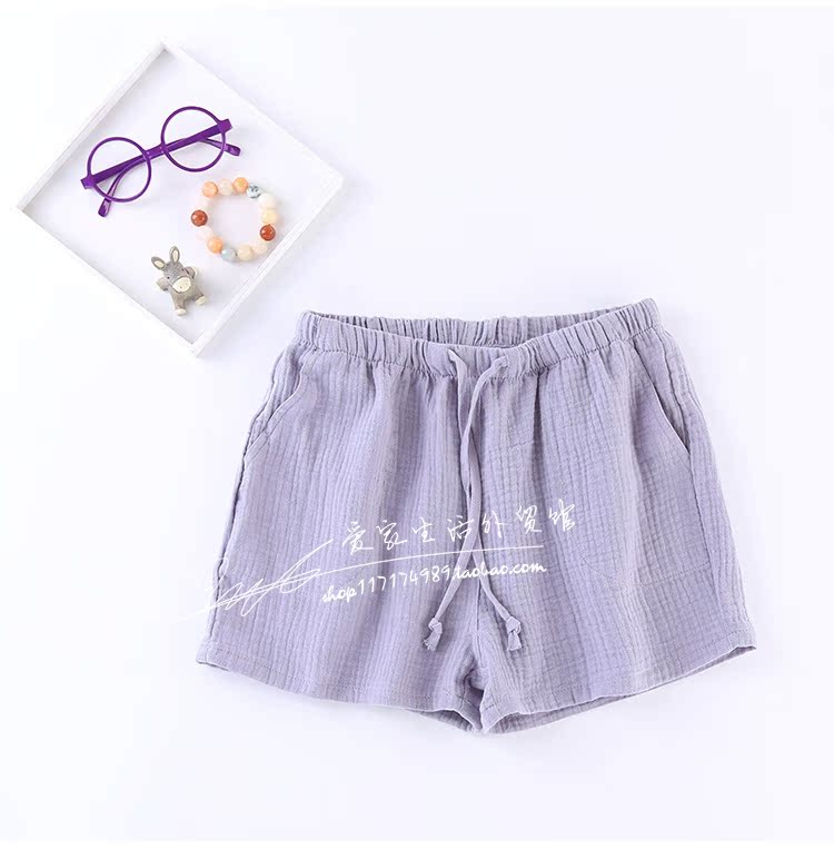 Mùa hè của phụ nữ quần short cotton phần mỏng lỏng gạc vải rửa sạch bông ba quần nhà nữ ngắn ngủ quần