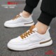 Douyin 23 new autumn style Hong Kong style internet celebrity white shoes low-top sports casual versatile men's shoes literary light luxury leather