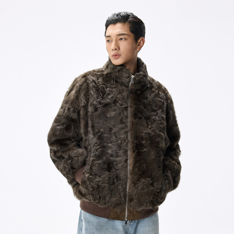 Original Ecological Small Lake Sheep Fur Integrated Dinsi 2026 Autumn and Winter New Fur Coat for Men, Haining Genuine Leather Jacket