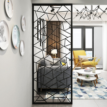 Nordic wrought iron partition bedroom living room entrance hall dining room irregular geometric hollow creative partition wall screen