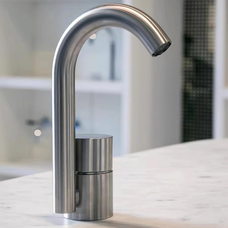 Italian Fantiini Basin Faucet Stainless Steel Minimalist Brushed Rotating Splash-Proof Hot and Cold Water Faucet Italian Fantiini Basin Faucet Stainless Steel Minimalist Brushed Rotating Splash-Proof Hot and Cold Water Faucet