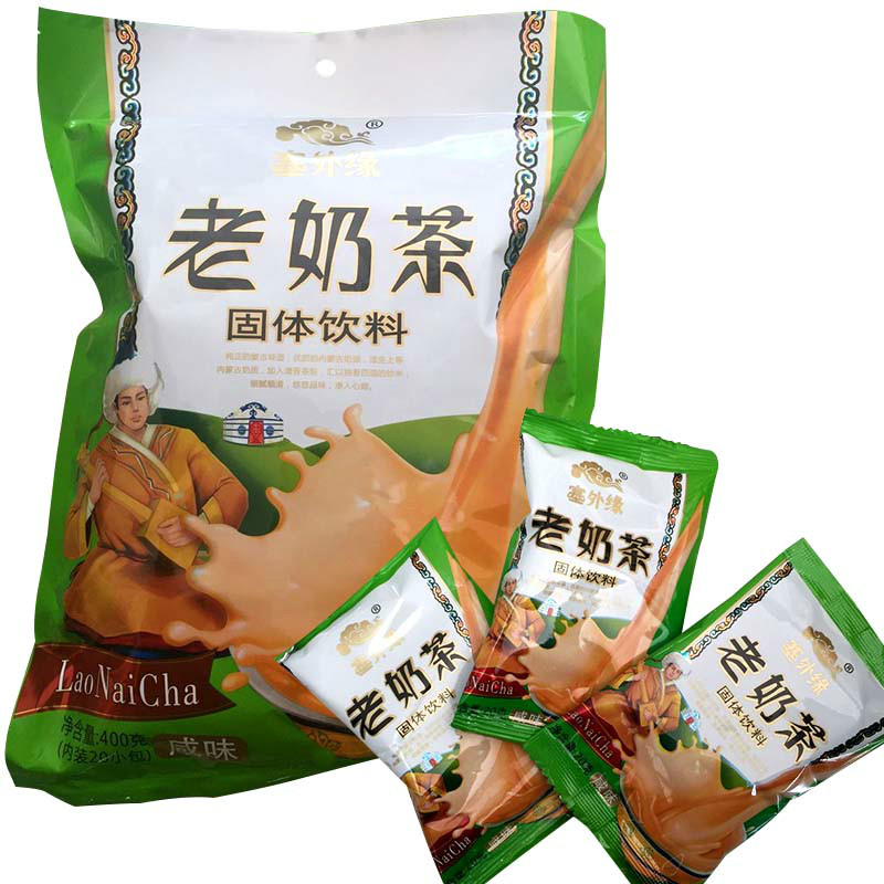 Inner Mongolia No Cane Sugar Milk Tea Sweet Mellow Aroma Rice Salty Milk Tea Powder 400g Instant Rind drinks Independent packaging