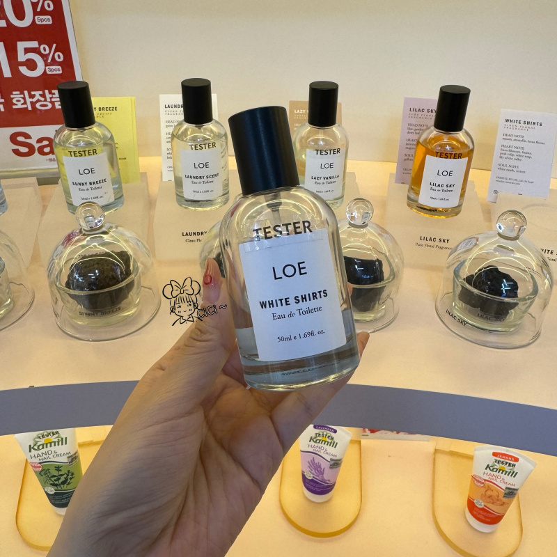 [Ready Stock] Korean Native Loe Niche Perfume 50ml White Shirt Peach and Tea Gardenia Lime Pine Wood