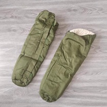 Outdoor canvas and cotton windproof cold-proof snake-proof and insect-proof handguards Velcro anti-dog bite multi-functional gloves army green