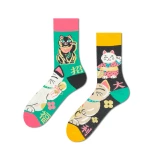 Crazysox Original Design Asymmetric Pattern ab Tide 鸳 鸳 ins -стрит универсальная средняя девушка с высокой трубкой