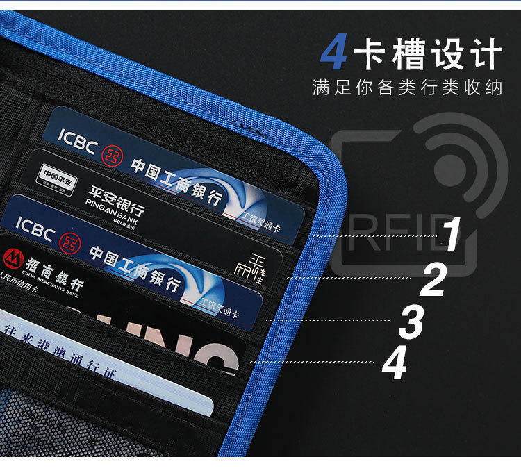 Визитница 证件收纳包便携随身多功能护照包旅行防水防盗挂脖斜跨出国随身包 Potravel. design