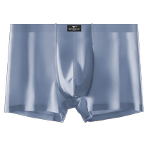 Septwolves mens underwear ice silk 2024 new summer mesh breathable boys pure cotton antibacterial crotch boxer shorts