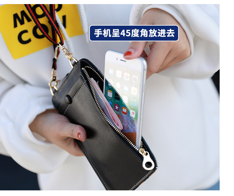 Phim hoạt hình dễ thương dây kéo túi điện thoại nữ vai Túi Messenger phiên bản Hàn Quốc của cổ điện thoại túi ví mini túi túi xách nữ hàn quốc