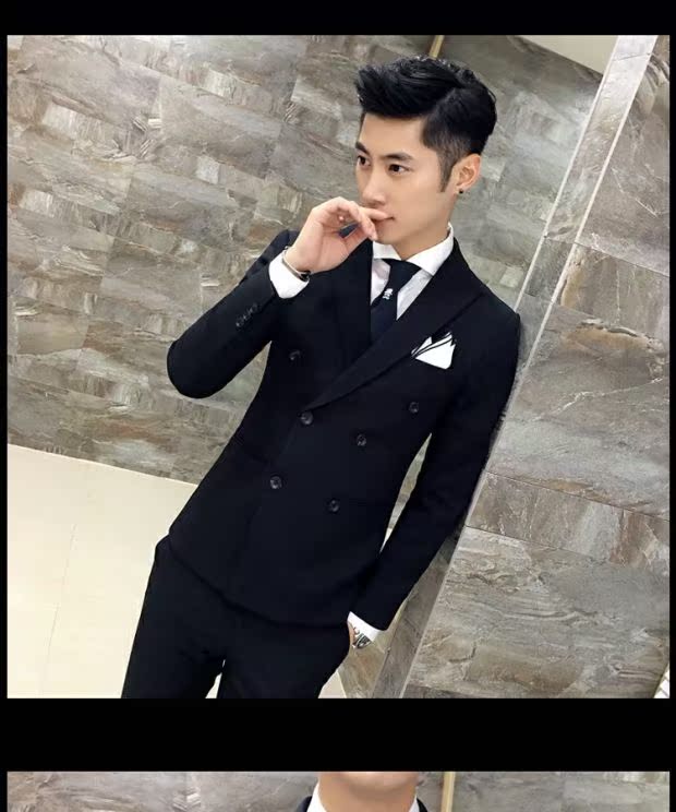 Bộ đồ đôi mùa thu phù hợp với bộ đồ ba mảnh nam Bộ đồ bó sát nhỏ giản dị Bộ đồ cưới nam chú rể Anh quần tây