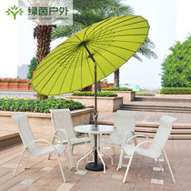 Outdoor aluminum alloy shaking head umbrella courtyard hand-cranked column umbrella home big parasol garden balcony round umbrella