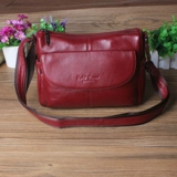 Коралловая сумка для телефона, кожаная сумка на одно плечо, для среднего возраста, воловья кожа, из натуральной кожи