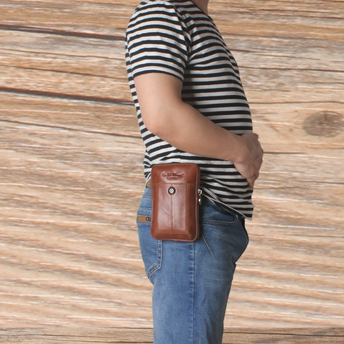 Apple, iPhone7, коралловый кожаный ремень, поясная сумка, из натуральной кожи, 5.5 дюймов, 5.7 дюймов, 6 дюймов, 6.3 дюймов, 7plus