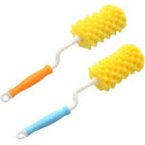 Rikang Wide Mouth Bottle Brush Baby Bottle Brush Sponge Nipple Brush Cleaning Brush Set 360 Degree Rotation