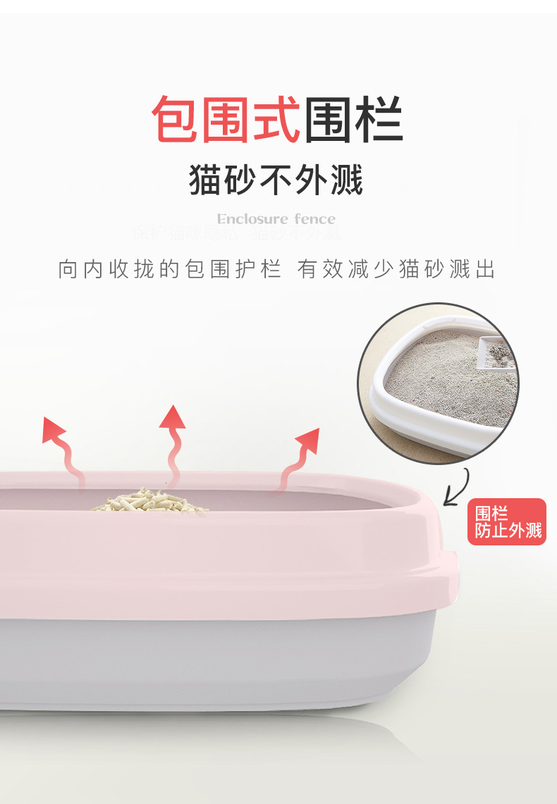 Mèo xả rác lồng mèo với mèo nhỏ giật gân nhà vệ sinh mèo lớn cung cấp khử mùi mèo xả rác mèo - Cat / Dog Beauty & Cleaning Supplies lược chải lông mèo