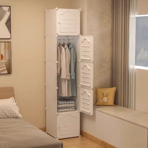 Маленький шкаф, прочный и долговечный, для аренды в общежитии, для дома, спальни, пластиковый шкаф, детский шкаф для хранения