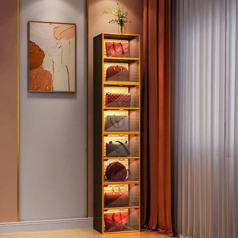 Package containing shelving Wardrobe Dust Release Bag Containing shelving Shelves Transparent Box Display Cabinet-Taobao