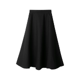 Осенняя ретро черная длинная юбка, коллекция 2023, высокая талия, по фигуре, средней длины