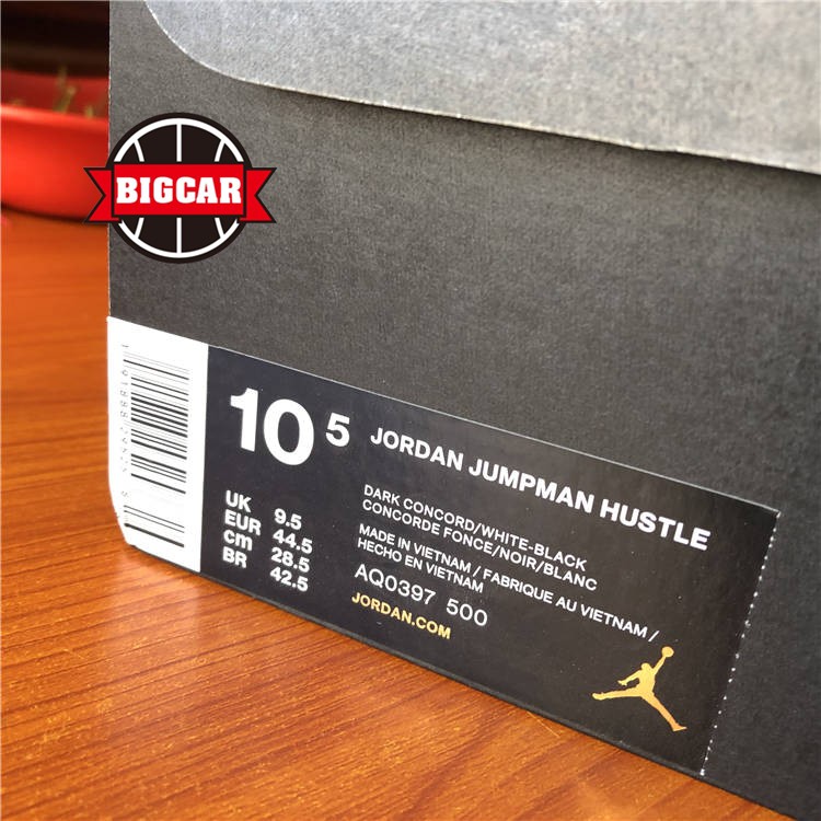 BIGCAR JORDAN Jumpman Hustle Wei Shaojian giày bóng rổ AQ0394-100-003 - Giày bóng rổ giày thể thao nam timan