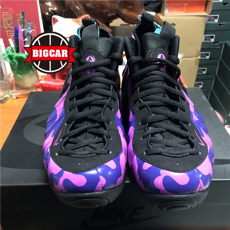 Giày bóng rổ bong bóng Nike Air Foamposite Pro màu tím ngụy trang bong bóng 624041-012 - Giày bóng rổ