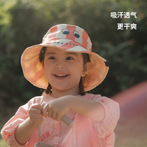 Zoyzoii Sun Hat Childrens Face Sun Protection Cap Spring Summer Tour Breaves Anti-UV Fisher Cap Pure Cotton