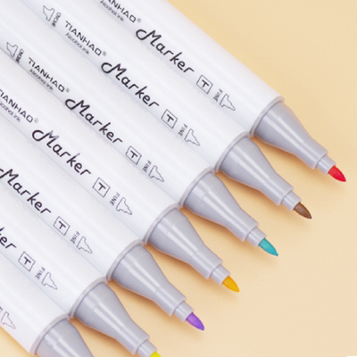 天好touch正品双头马克笔学生动漫室内建筑服装专用绘画手绘设计油性马克笔套装12/30/40/60/80/168色