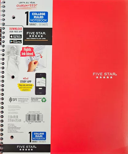 Fivestar 06206 American A Обменная ноутбука 8,5x11 дюйм