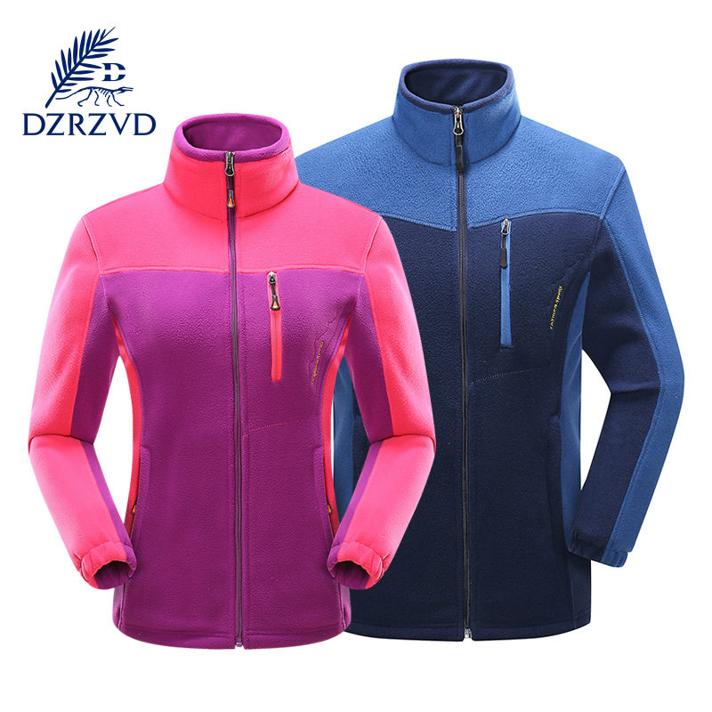 2021 spring new outdoor fleece clothes men and women lovers fleece warm cardigan stitching casual clothes