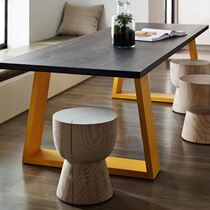 Nordic solid wood dining table simple desk rectangular cafe table and chairs leisure table and chair simple solid wood dining table light luxury