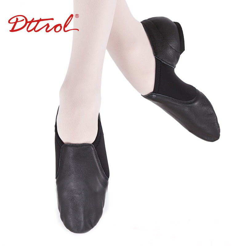 Show instep flute queer leather adult dance shoes women's soft-soled jazz practice shoes men's body elastic ballet shoes