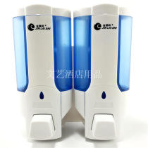 Jinlaishi hotel bathroom manual double-head soap dispenser Wall-mounted shower gel box Soap dispenser Hand sanitizer bottle