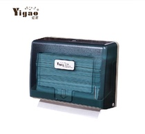 Yigao square transparent toilet paper box Plastic tissue box Hotel wall-mounted toilet paper holder Toilet paper holder