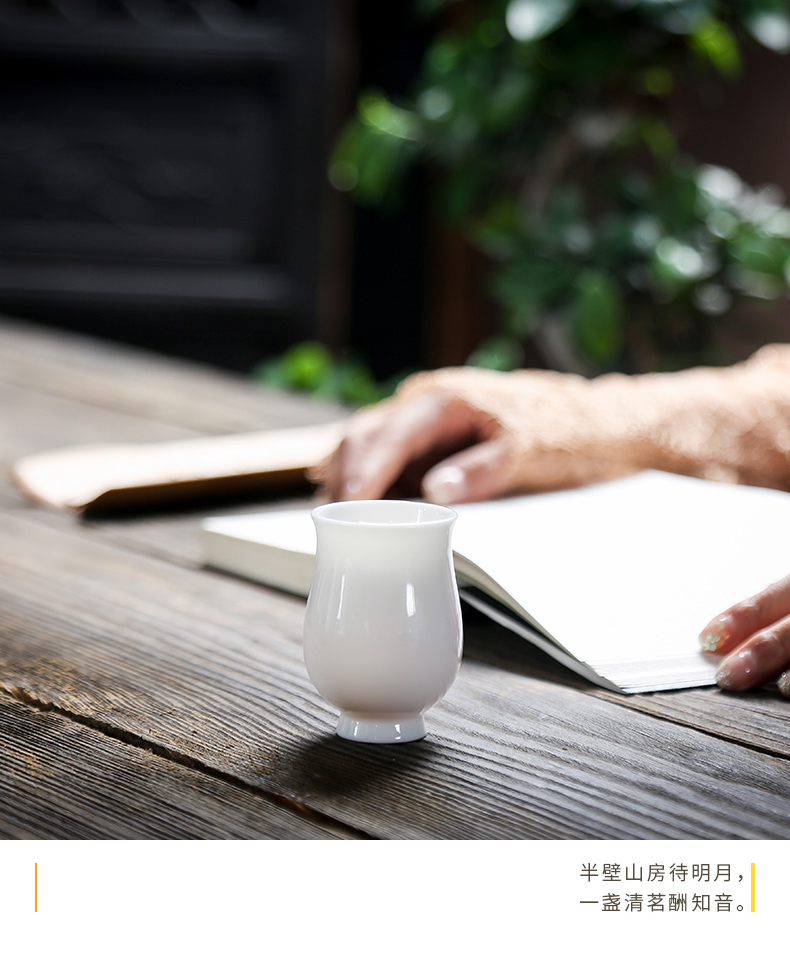 JiaXin dehua white porcelain, Keats fragrance - smelling cup ceramic kung fu tea cups individual cup of jade porcelain master CPU